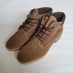 New Diba Suede Leather Brown Lace Up Ankle Boots Size 7.5